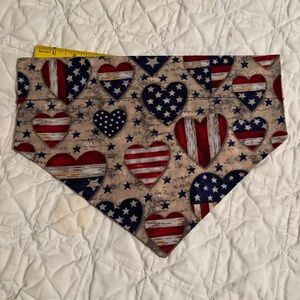 Patriotic Heart Dog Scarf